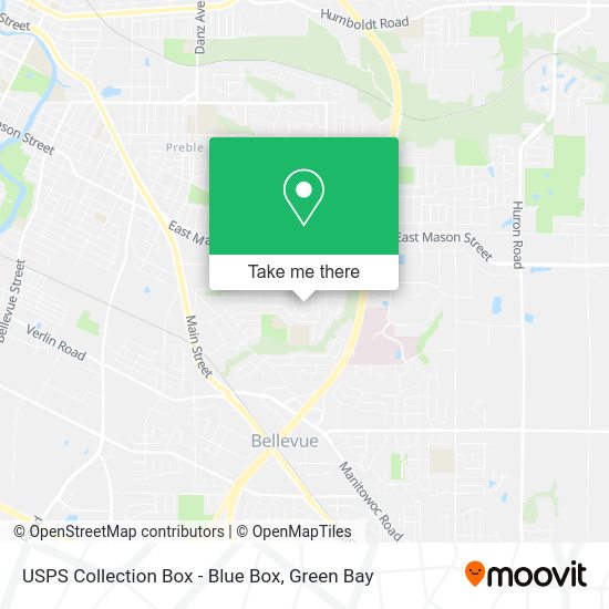 USPS Collection Box - Blue Box map