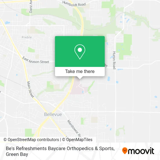 Mapa de Be's Refreshments Baycare Orthopedics & Sports