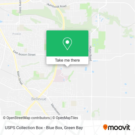 USPS Collection Box - Blue Box map