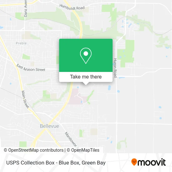 Mapa de USPS Collection Box - Blue Box