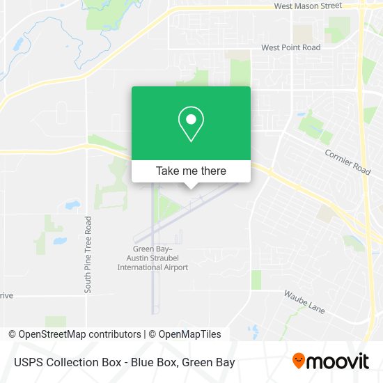 USPS Collection Box - Blue Box map
