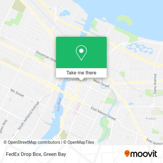 FedEx Drop Box map