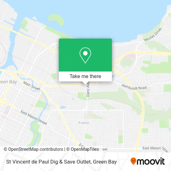 Mapa de St Vincent de Paul Dig & Save Outlet