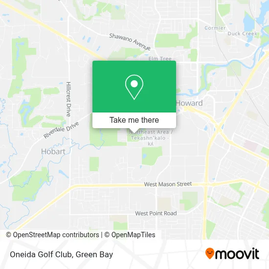 Oneida Golf Club map