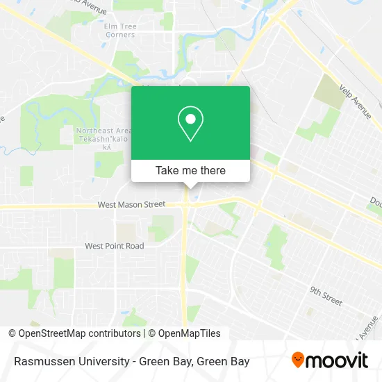 Rasmussen University - Green Bay map