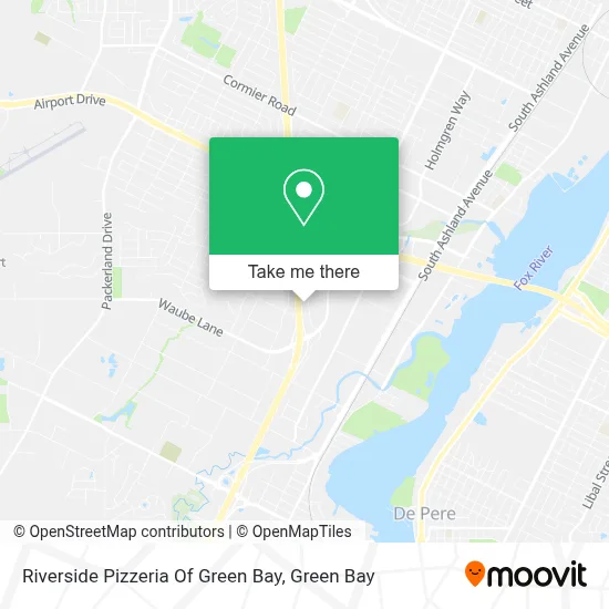 Riverside Pizzeria Of Green Bay map