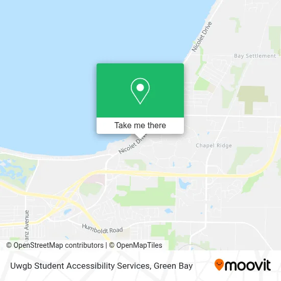 Uwgb Student Accessibility Services map