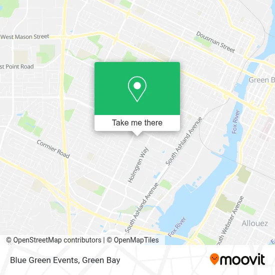Blue Green Events map