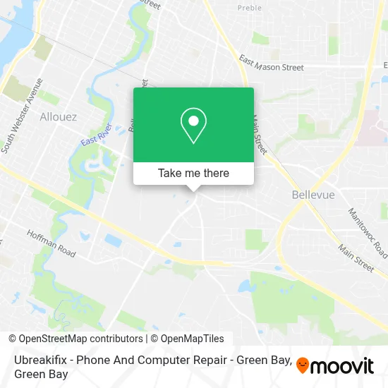 Ubreakifix - Phone And Computer Repair - Green Bay map