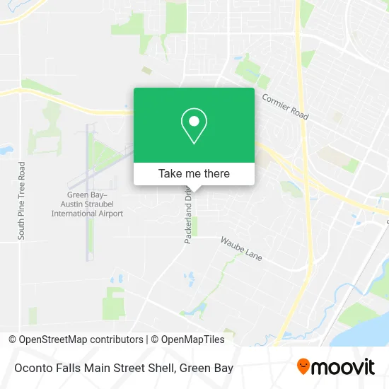 Oconto Falls Main Street Shell map