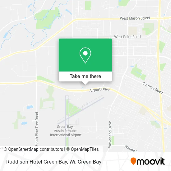 Raddison Hotel Green Bay, Wi map