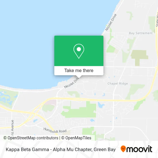 Kappa Beta Gamma - Alpha Mu Chapter map