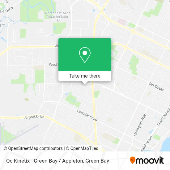 Qc Kinetix - Green Bay / Appleton map