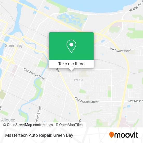 Mastertech Auto Repair map