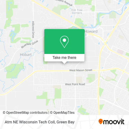 Atm NE Wisconsin Tech Coll map