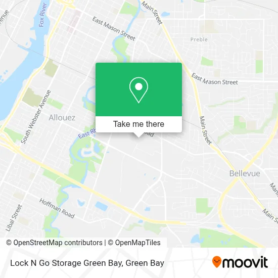 Lock N Go Storage Green Bay map