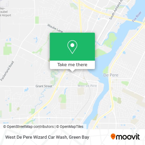 West De Pere Wizard Car Wash map
