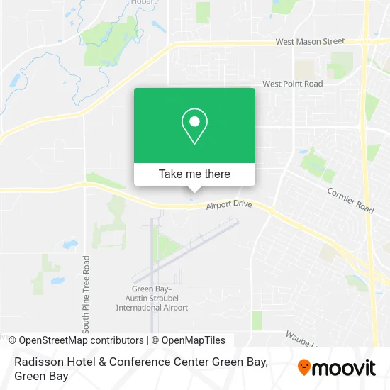 Radisson Hotel & Conference Center Green Bay map
