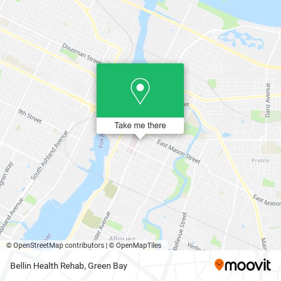 Bellin Health Rehab map