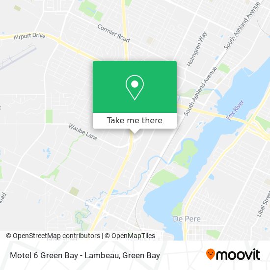 Motel 6 Green Bay - Lambeau map