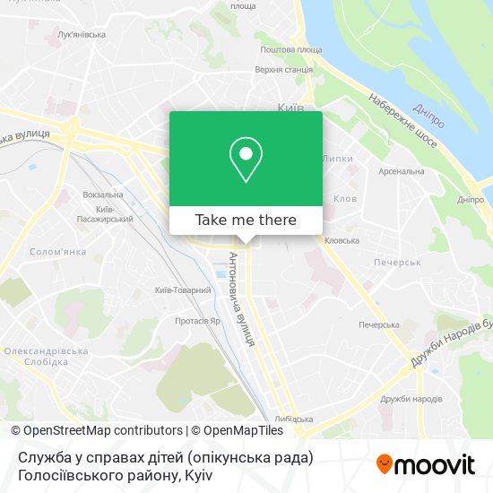 Служба у справах дітей (опікунська рада) Голосіївського району map