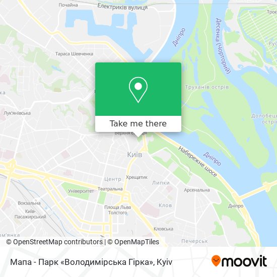Мапа - Парк «Володимірська Гірка» map