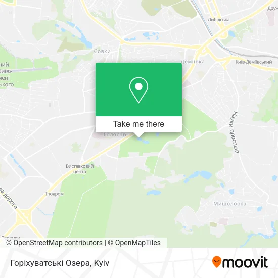 Карта Горіхуватські Озера
