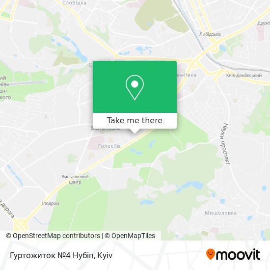 Гуртожиток №4 Нубіп map