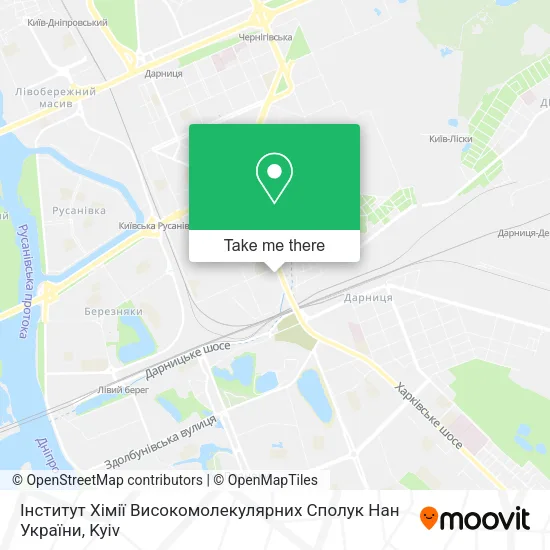 Карта Інститут Хімії Високомолекулярних Сполук Нан України
