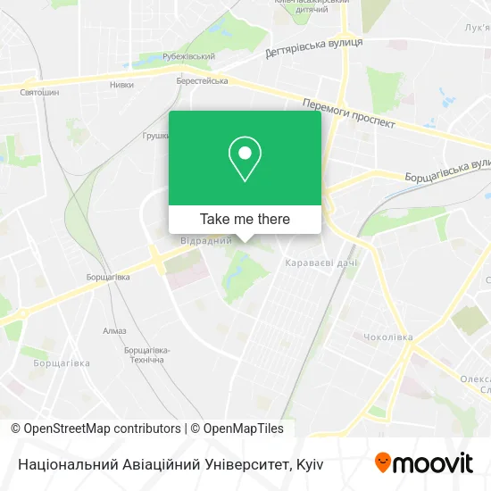 Карта Національний Авіаційний Університет