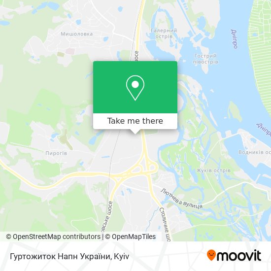 Гуртожиток Напн України map