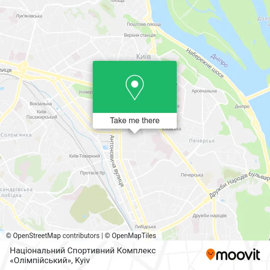Карта Національний Спортивний Комплекс «Олімпійський»