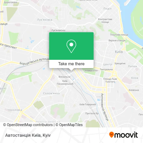 Карта Автостанція Київ