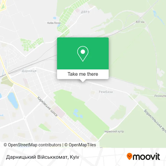 Карта Дарницький Військкомат