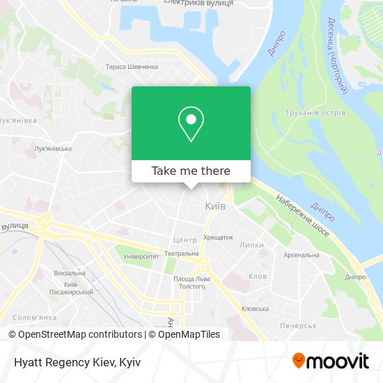 Карта Hyatt Regency Kiev