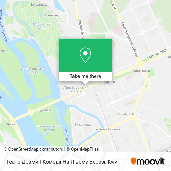 Карта Театр Драми І Комедії На Лівому Березі