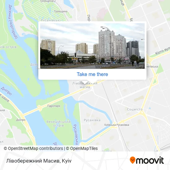 Карта Лівобережний Масив