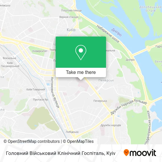 Карта Головний Військовий Клінічний Госпіталь