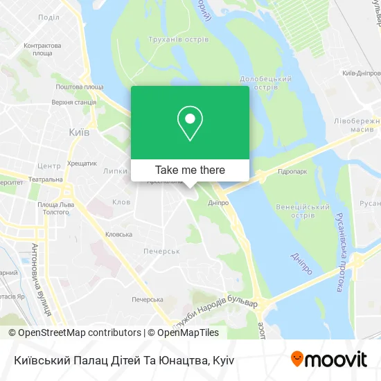 Карта Київський Палац Дітей Та Юнацтва