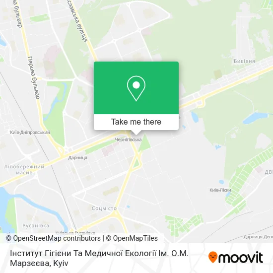 Карта Інститут Гігієни Та Медичної Екології Ім. О.М. Марзєєва