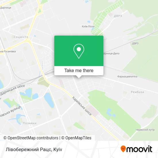 Лівобережний Рацс map