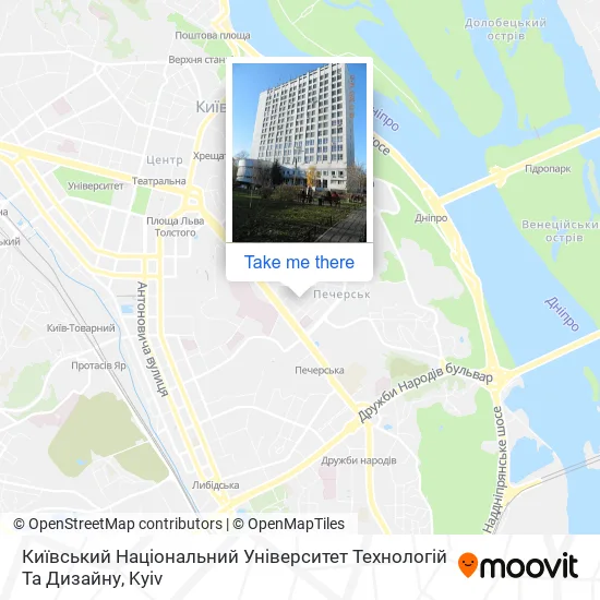 Карта Київський Національний Університет Технологій Та Дизайну
