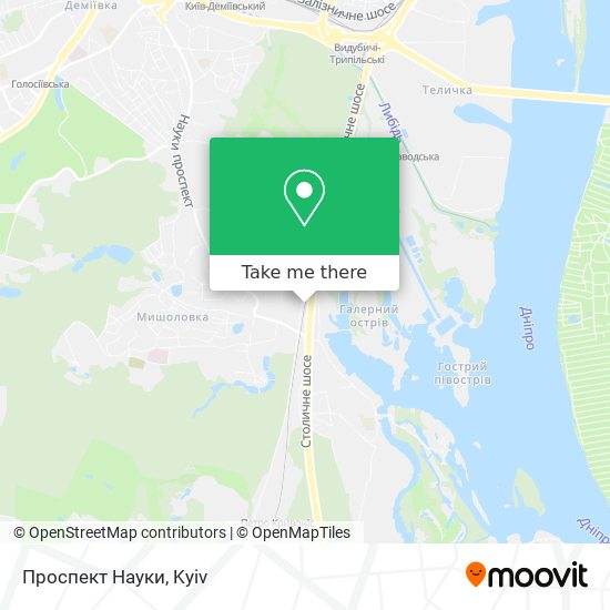 Проспект Науки map