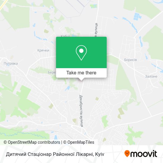 Карта Дитячий Стаціонар Районної Лікарні