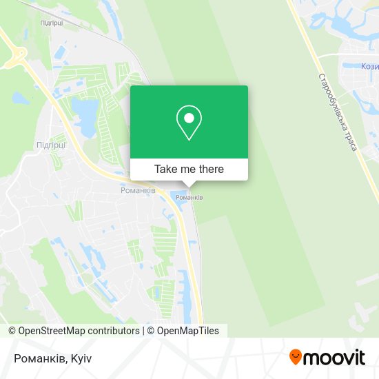 Романків map