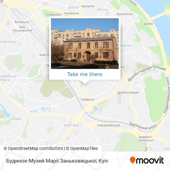 Карта Будинок-Музей Марії Заньковецької