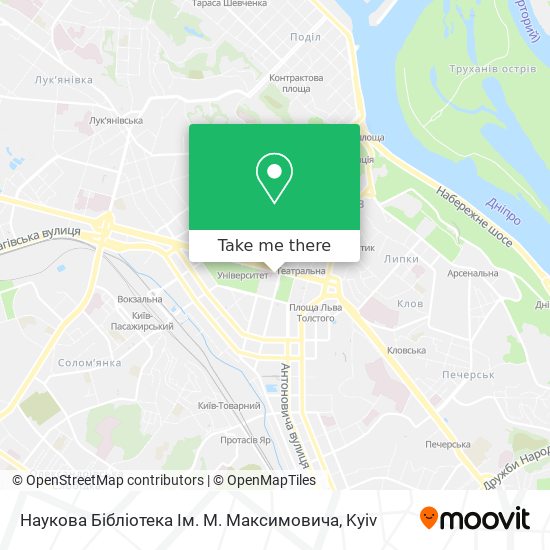 Наукова Бібліотека Ім. М. Максимовича map