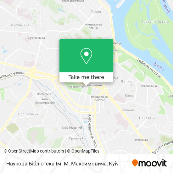 Наукова Бібліотека Ім. М. Максимовича map