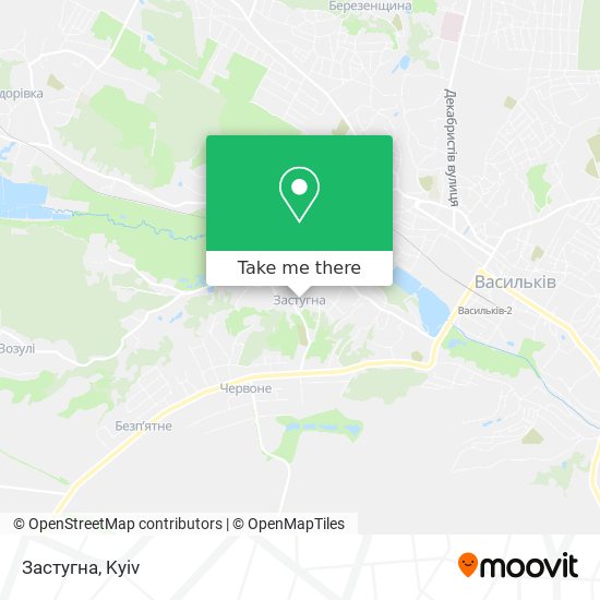 Застугна map
