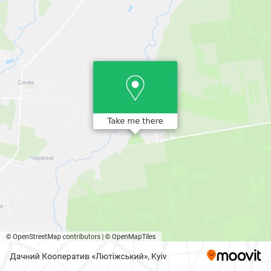 Карта Дачний Кооператив «Лютіжський»